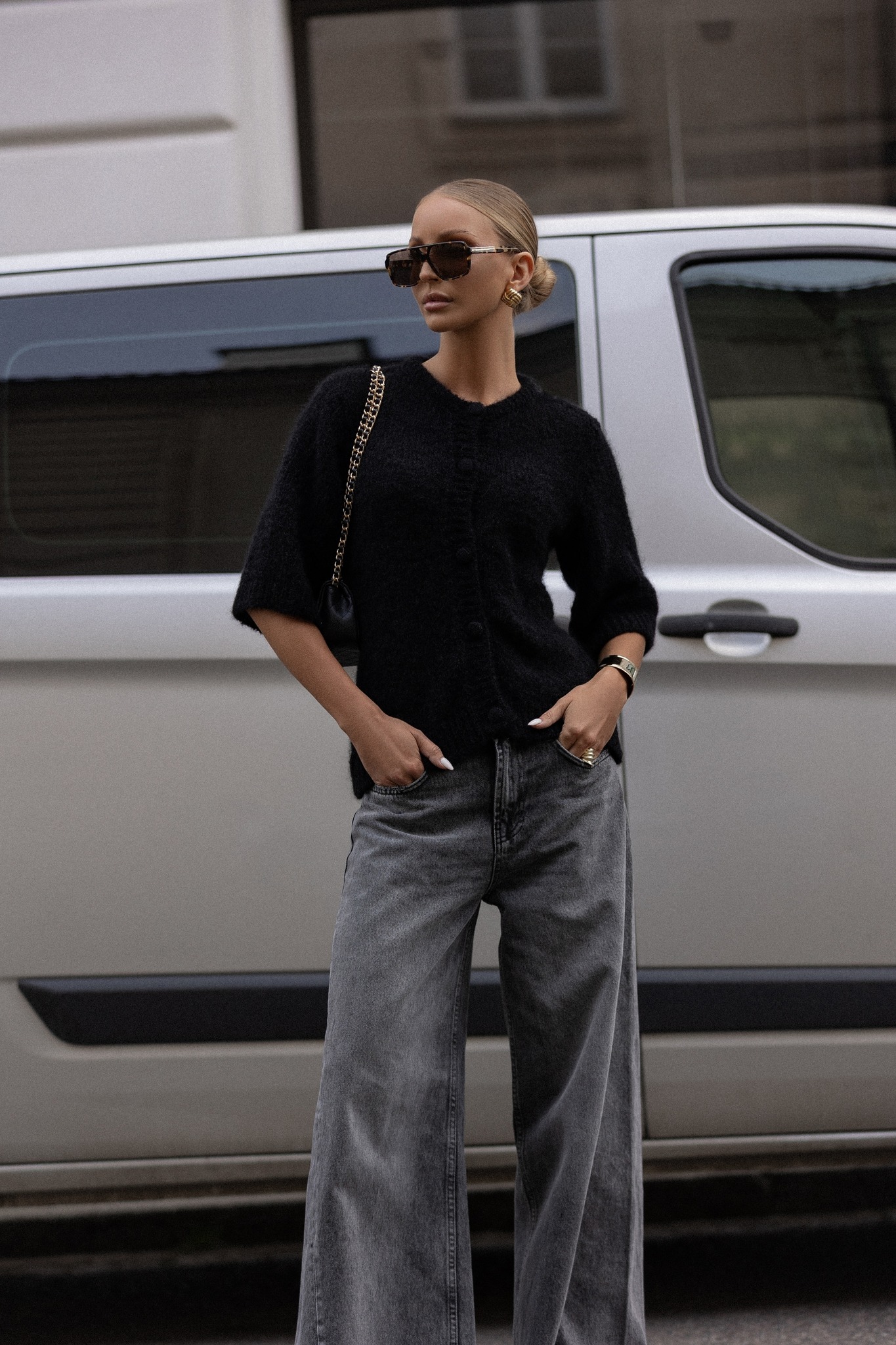 Sweter mohair CALIA black