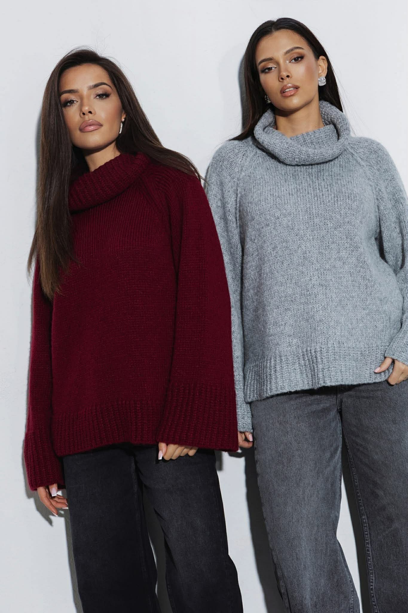 Sweter golf Madison bordo