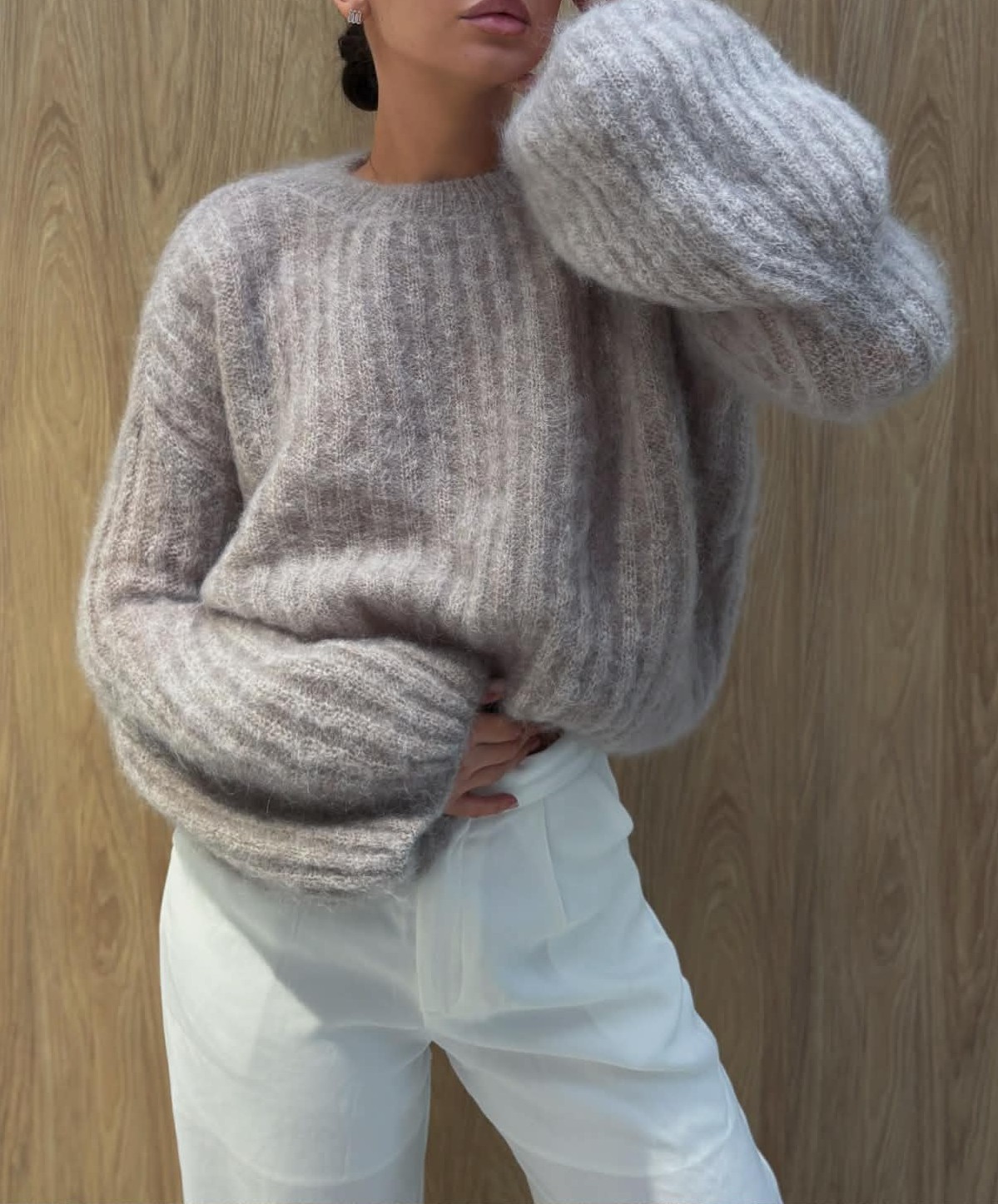 Sweter kid moher COZY taupe